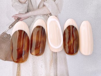 ネイルサロンフォーユー(for u)/べっこうフレンチ　¥7980