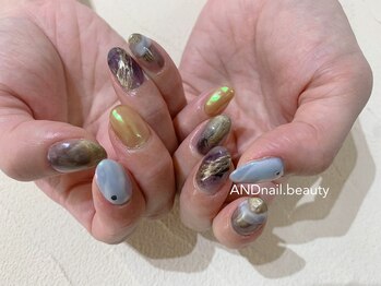 アンドネイル ビューティー(AND nail,beauty)/冬ネイル/ニュアンス/パラジェル