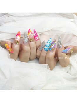 アン ジョーヌドラゴ/【ロングネイル】夏カラーネイル