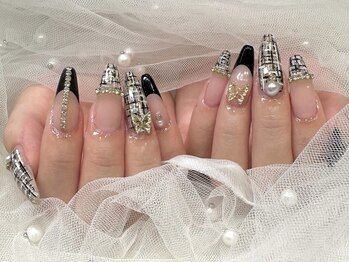 プティネイル 池袋(Puty Nail)/フレンチ×ツイードネイル
