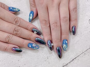 ネイル ビューティーマジック 葛西本店/ブルーオーロラネイル