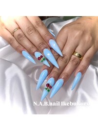パステルブルーネイル