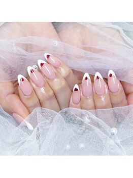 #ハート#フレンチネイル