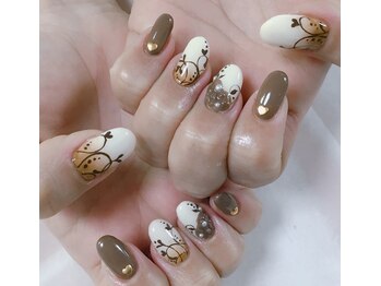 バレンタイン　ジェルネイル