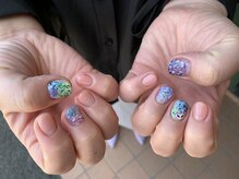 マリアンジュ(MariAnju)/ジェルネイル★紫陽花×花火