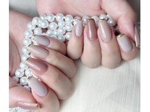 Mネイル/細いフレンチネイル