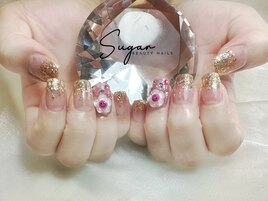 ラメグラデーション　アート2本