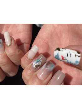 手描きアートが得意なサロン