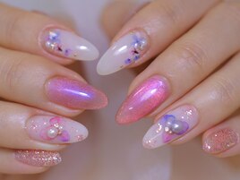 押し花ネイル　マグネットネイル