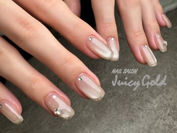 マグネット×ラメフレンチ