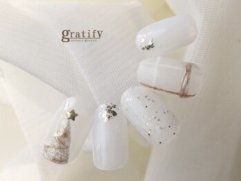 ホワイトクリスマスネイル