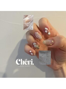 Nail salon Cheri.【ネイルサロン シェリ】の写真/【伏見×駐車場◎】定額デザインの域を超えたハイセンスデザイン大好評◎「派手過ぎず個性的だけど上品♪」