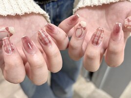 チェックリボン