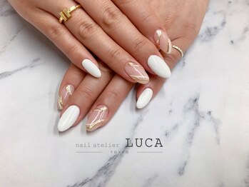 ネイルアトリエルカ(nail atelier LUCA)/W-619 大人上品ミラーネイル