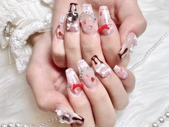 ジョアアンジェ 福島店(joieange)/バレンタインネイル 乗せ放題