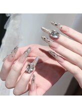 クイーンネイル 新宿(Queen nail)/チップ長さ出しデザイン