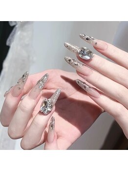 クイーンネイル 新宿(Queen nail)/チップ長さ出しデザイン