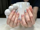 癒しのブルーグレーネイル