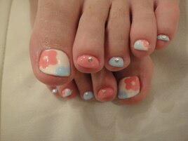 お花　フットネイル