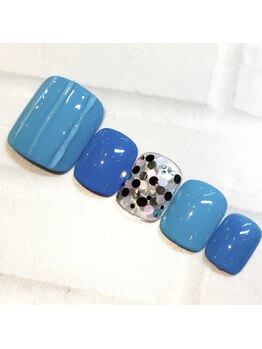 ライト ネイルズ ニシノミヤ(light nails NISHINOMIYA)/フットネイル☆ ブルーフット☆