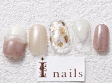 アイネイルズ 梅田店(I nails)/サンドぷっくりニュアンス￥7700