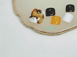 新作フット　べっこう柄