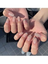 ミントリーフ バイ リート(Mint leaf by Reat)/ガラスフレンチ×ラメ