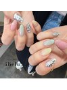 パステル × ホログラムネイル