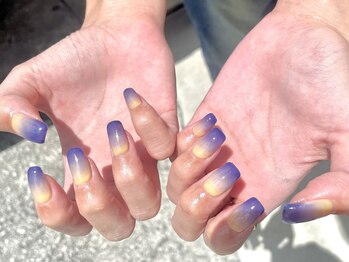 クロシェ ネイル(cloche.nail)/夕焼けネイル