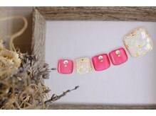 FAST NAIL 荻窪駅前店【パラジェル/ジェルネイル専門/定額/マグネット/フットネイル】/パステル　花　【11680】