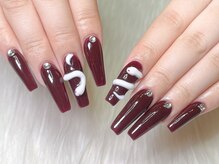 エムネイル(M-Nail)/★ボルドー×蛇ネイル★