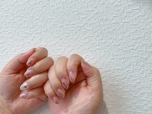 エクレネイルズ(eclait nails)/ラメグラ+ストーン埋め尽くし