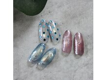 ルート12の雰囲気（青担集合！春夏話題必須♪【アイスブルーネイル】は、この透明感）