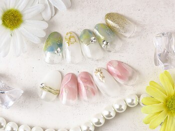 ピッピ 桜新町店(peep PEEP)の写真/【プレミアムコース¥9480/贅沢マンスリープラチナコース¥12480】キラッと輝く指先で気持ちも華やかに♪