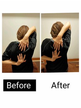 アース エンジェル整体院/ビフォアフ 肩甲骨はがし