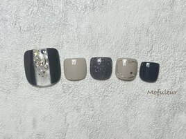ネイビー×ベージュ