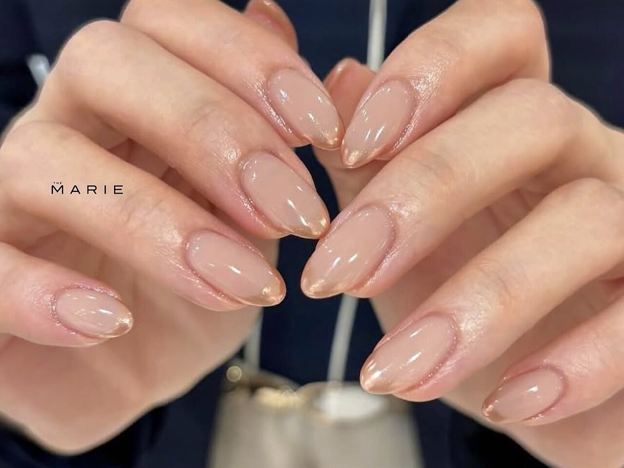23))ストーンネイル フレンチガーリー ニュアンス 韓国ネイル ミラーネイル cheek🍊 . . . #nail#フレンチガーリー#表参道ネイル#ガーリー