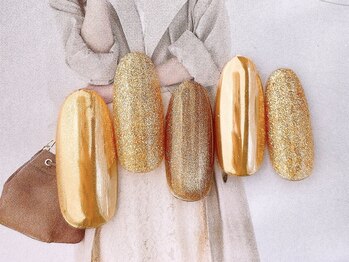 ネイルサロンフォーユー(for u)/キラキラゴールド　¥5980