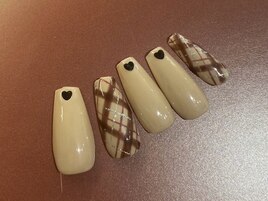 チェック×ハート