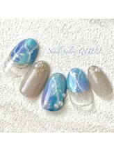 ネイルサロン クイル(QUILL)/７月大理石（２）