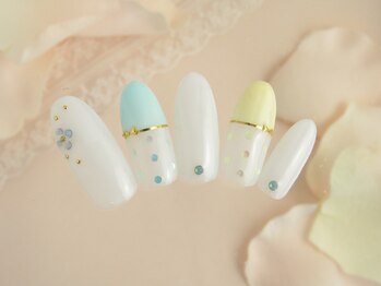 シューズネイルプロデュース/パステルドットネイル