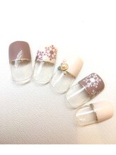 アンベリール ネイルサロンアンドスクール(embellir)/冬の雪の結晶ネイル