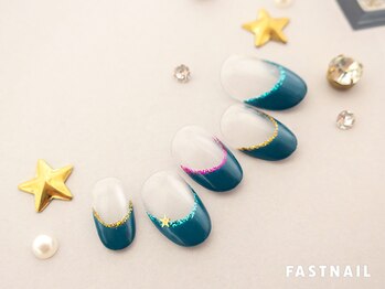 ファストネイル 立川店(FAST NAIL)/星＆ヴィンテージブルー