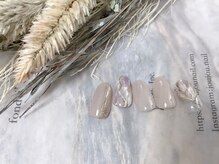 キキネイル たまプラーザ店(kikinail)/8月定額B 大理石　夏ネイル