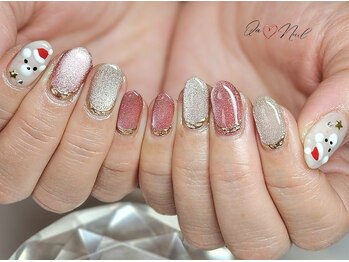 キュアネイル(Qa Nail)/くまちゃんクリスマスネイル☆