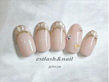 エストラッシュアンドネイル 銀座店(est lash&nail)/シェルフレンチネイル