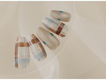 エムスラッシュ ソル センター南(M.SLASH SOL)/ポイントカラーチェックネイル