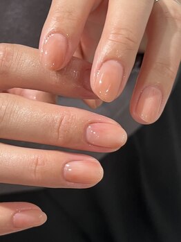 ジュアネイル(jouer nail)/ちゅるん桃ネイル