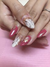 アールローズ(R-rose)/大理石ネイル ￥9900