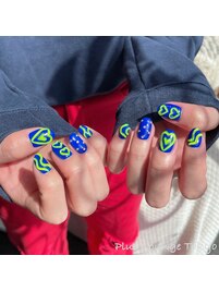 ネオンカラーぷっくりアート★